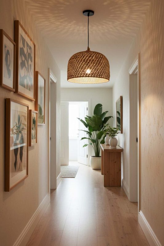 Hallway Vintage Hemp Rope Pendant Light - Soft & Guiding Light
