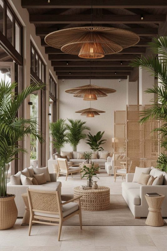 Hotel & Resort 3 Tiered Hemp Rope Pendant Light - Elegant & Premium