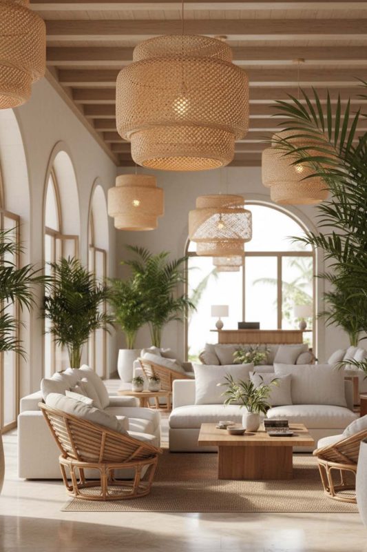Hotel & Resort Natural Bamboo Sinnerlig Pendant Lamp - Luxury & Relaxing