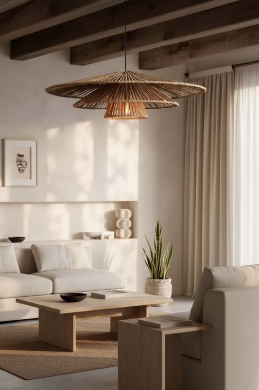 Japandi 3 Tiered Hemp Rope Pendant Light - Clean & Balanced