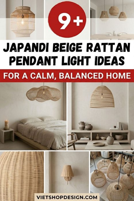 Japandi Beige Rattan Pendant Lights For A Calm, Balanced Home