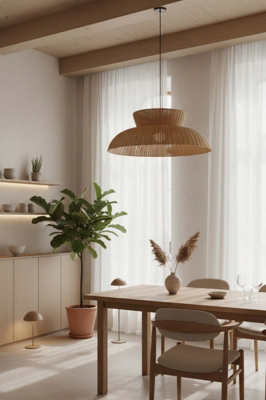 Japandi Highland Rattan Pendant Light - Zen & Peaceful