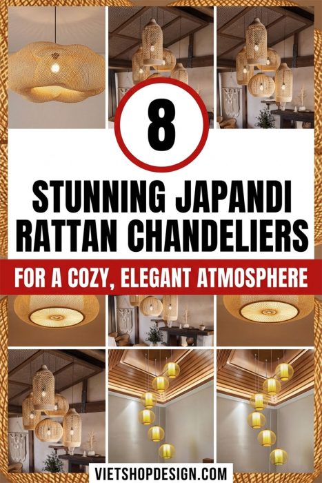 Japandi Rattan Chandeliers For A Cozy, Elegant Atmosphere