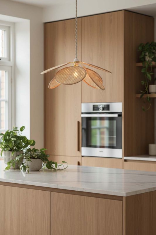Kitchen Bamboo Petal Pendant Light - Fresh & Inviting
