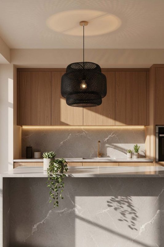 Kitchen Black Bamboo Sinnerlig Pendant Lamp - Fresh & Inviting