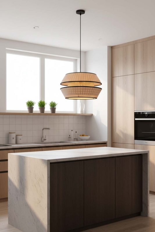 Kitchen Double Shade Pendant Light - Sleek & Stylish