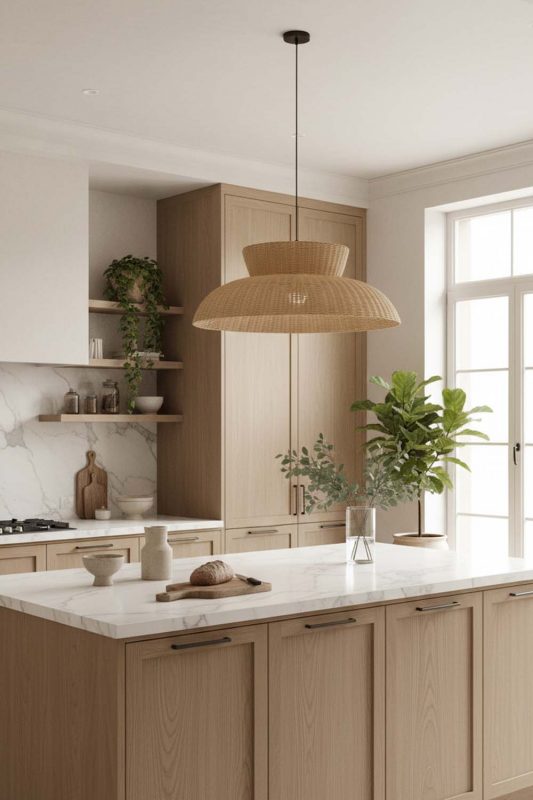 Kitchen Highland Rattan Pendant Light - Sleek & Stylish