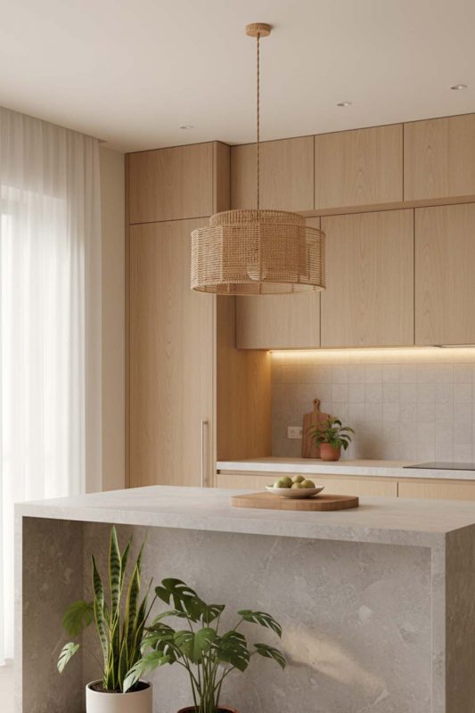 Kitchen Paper Rope Pendant Light A - Clean & Modern Look