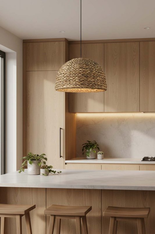 Kitchen Water Hyacinth Hanging Light - Sleek & Stylish