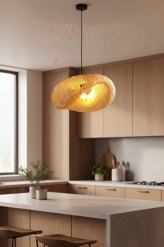 Kitchen Wicker Bird Nest Pendant Light A - Fresh & Inviting
