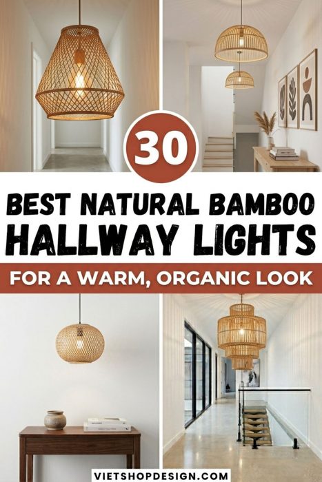 Natural Bamboo Hallway Lights For A Warm, Organic Look