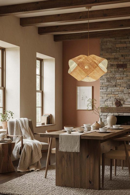 Organic Modern Bamboo Cloud Chandelier - Modern & Warm