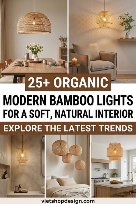 Organic Modern Bamboo Lights For A Soft, Natural Interior