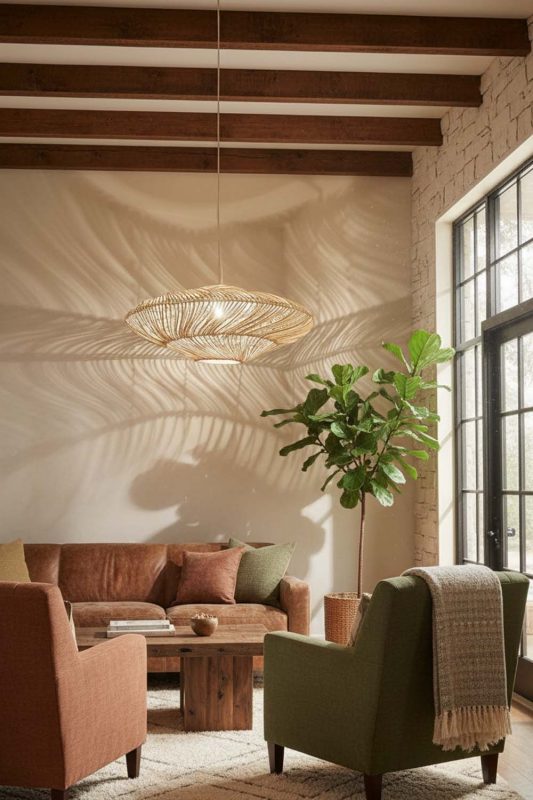 Organic Modern Natural Ufo Shades Rattan Lamp - Elegant Simplicity