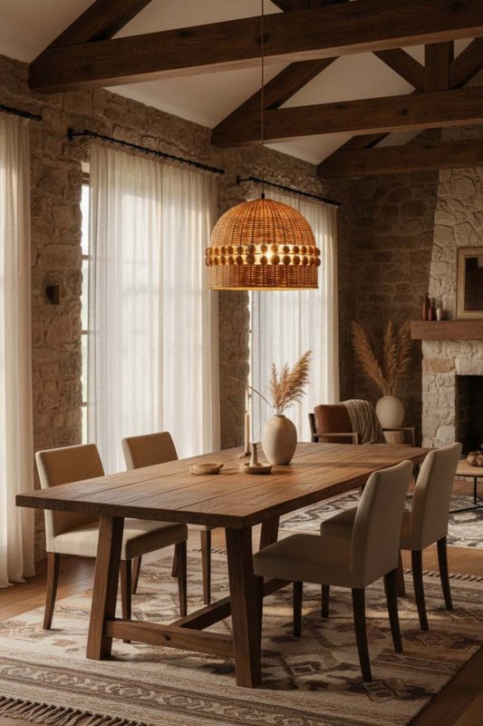 Organic Modern Small Bamboo Bell Pendant Light - Elegant Simplicity