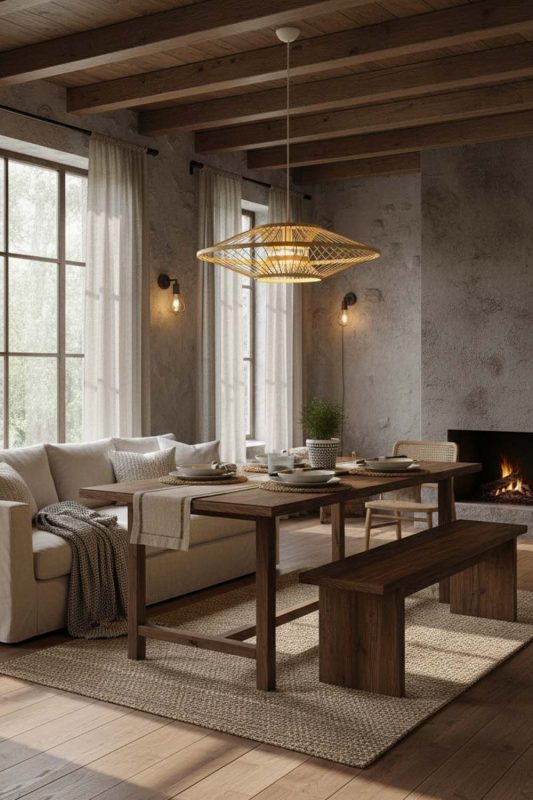 Organic Modern Ufo Suspension Bamboo Light - Elegant Simplicity