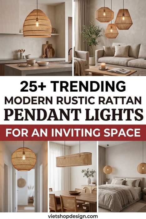Trending Modern Rustic Rattan Pendant Lights For An Inviting Space