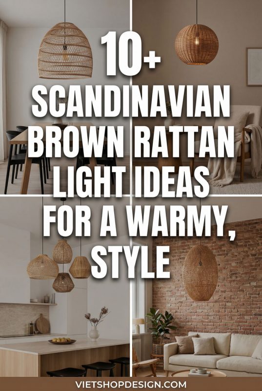 10+ Scandinavian Brown Rattan Light Ideas For A Warm, Earthy Style - Nordic Home Decor Inspiration