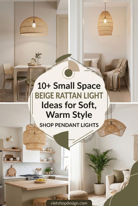 10+ Small Space Beige Rattan Light Ideas For Soft, Warm Style - Smart Small Space Decor Ideas