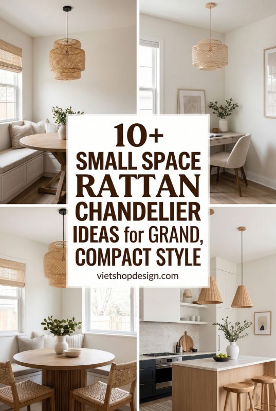 10+ Small Space Rattan Chandelier Ideas For Grand, Compact Style - Smart Small Space Decor Ideas