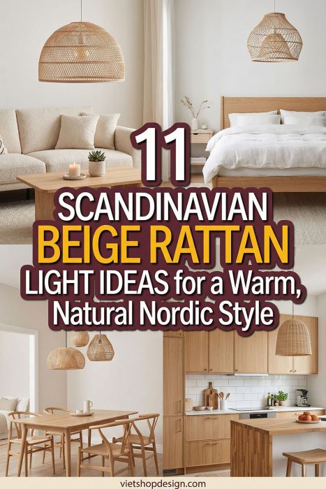 11 Scandinavian Beige Rattan Light Ideas For A Warm, Natural Nordic Style