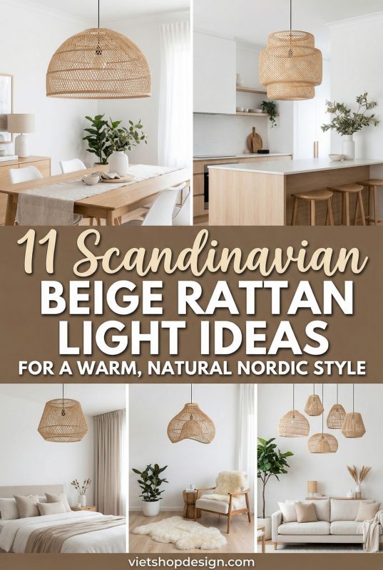 11 Scandinavian Beige Rattan Light Ideas For A Warm, Natural Nordic Style - Nordic Home Decor Inspiration