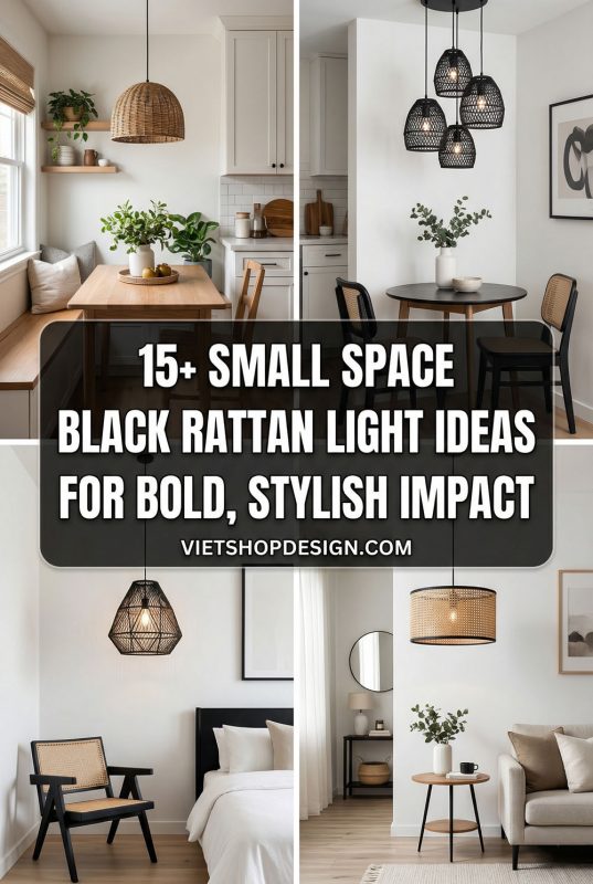 15+ Small Space Black Rattan Light Ideas For Bold, Stylish Impact - Smart Small Space Decor Ideas