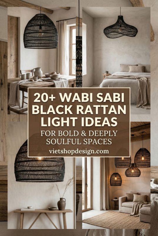20+ Wabi Sabi Black Rattan Light Ideas For Bold & Deeply Soulful Spaces - Organic & Timeless Decor Ideas