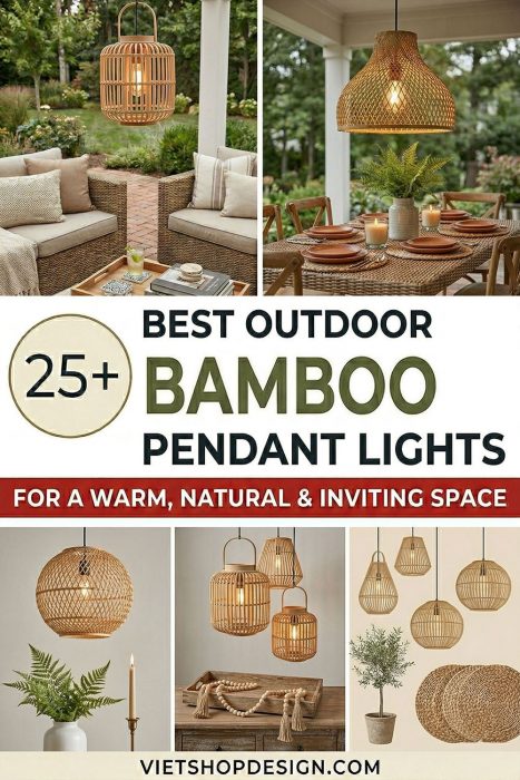 25 Outdoor Bamboo Pendant Lights For A Warm, Natural & Inviting Space