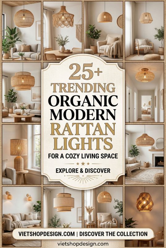 25+ Trending Organic Modern Rattan Lights For A Cozy Living Space - Natural Modern Decor Ideas