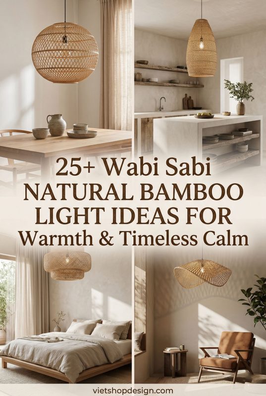 25+ Wabi Sabi Natural Bamboo Light Ideas For Warmth & Timeless Calm - Organic & Timeless Decor Ideas