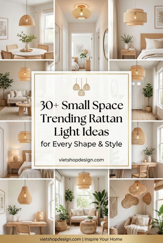 30+ Small Space Trending Rattan Light Ideas For Every Shape & Style - Smart Small Space Decor Ideas