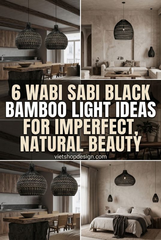 6 Wabi Sabi Black Bamboo Light Ideas For Imperfect, Natural Beauty - Organic & Timeless Decor Ideas