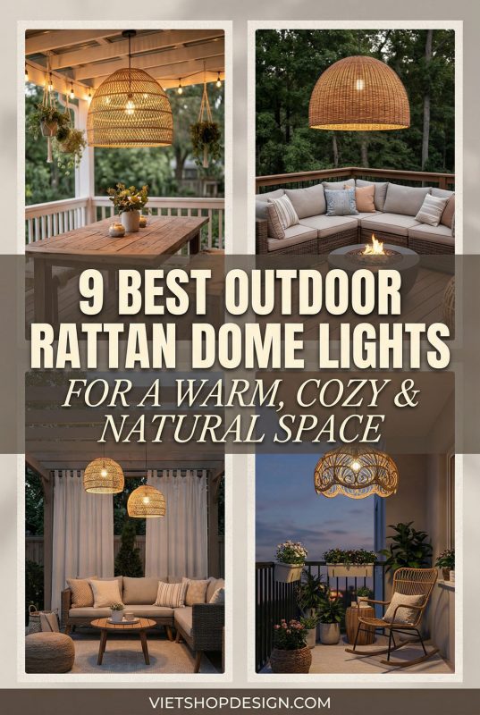 9 Best Outdoor Rattan Dome Lights For A Warm, Cozy & Natural Space - Outdoor Living Space Ideas