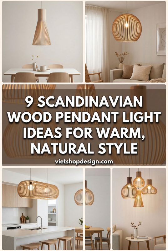 9 Scandinavian Wood Pendant Light Ideas For Warm, Natural Style - Nordic Home Decor Inspiration