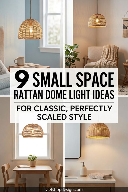 9 Small Space Rattan Dome Light Ideas For Classic, Perfectly Scaled Style - Smart Small Space Decor Ideas