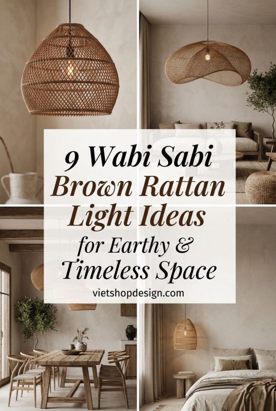 9 Wabi Sabi Brown Rattan Light Ideas For Earthy & Timeless Space - Organic & Timeless Decor Ideas