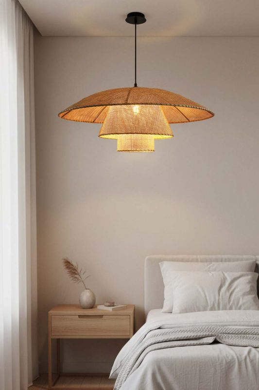 Bedside 3 Tier Rattan Chandelier - Upscale & Stylish
