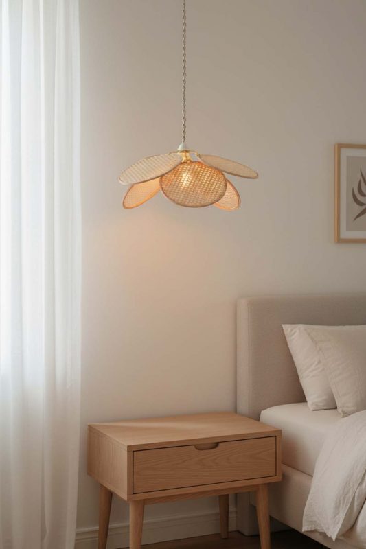 Bedside Bamboo Petal Pendant Light - Memorable Ambience