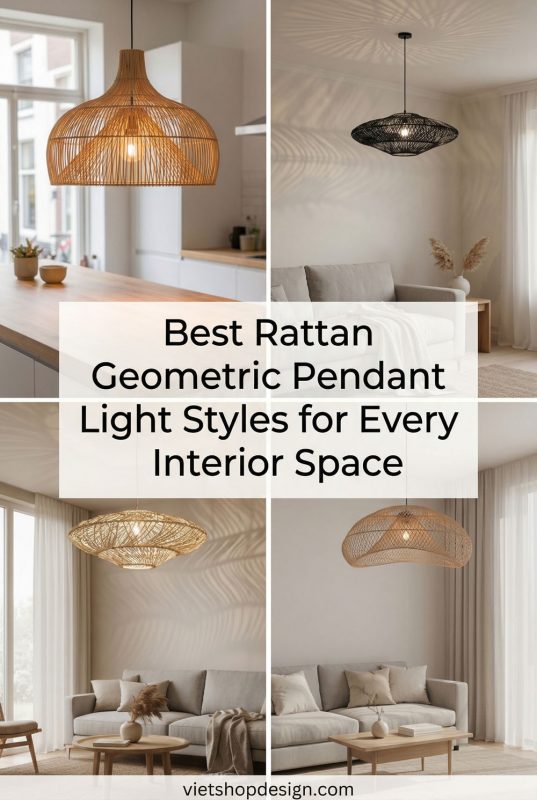 Best Rattan Geometric Pendant Light Styles For Every Interior Space