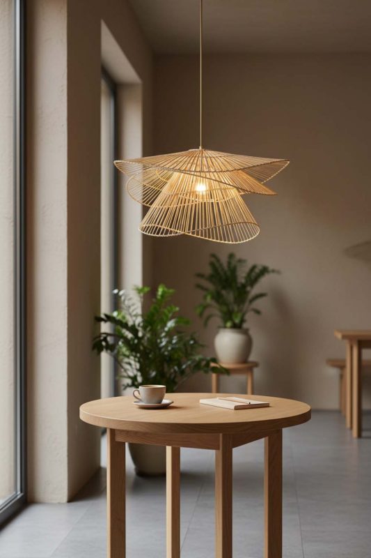 Coffee Shop Bamboo 3 Tier Pendant Light - Elegant & Comfortable