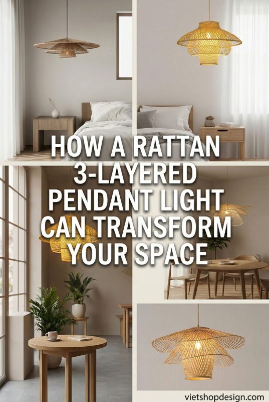 How A Rattan 3-layered Pendant Light Can Transform Your Space