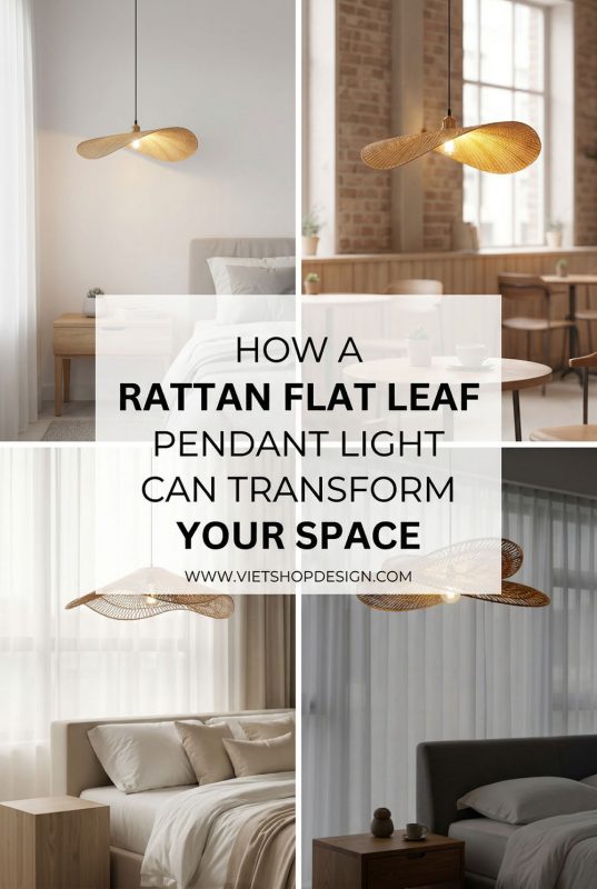 How A Rattan Flat Leaf Pendant Light Can Transform Your Space