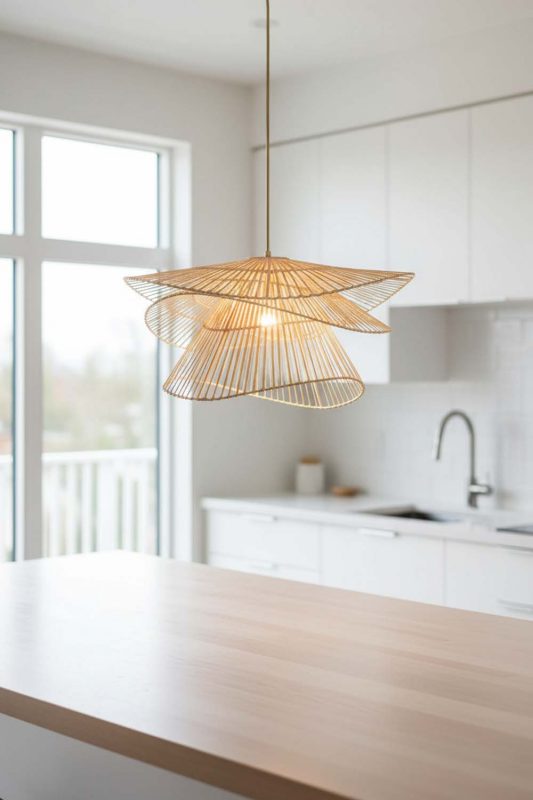 Kitchen Island Bamboo 3 Tier Pendant Light - Practical & Beautiful
