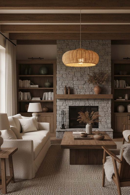 Organic Modern Galaxy Wide Shape Pendant Light - Earthy & Minimal