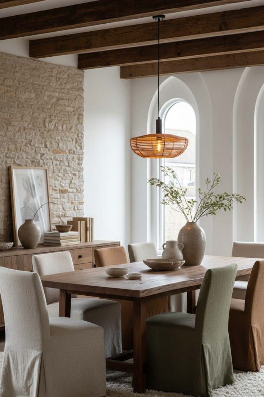 Organic Modern Retro Rattan Pendant Light - Elegant Simplicity
