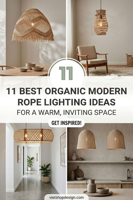 Organic Modern Rope Lighting Ideas For A Warm, Inviting Space