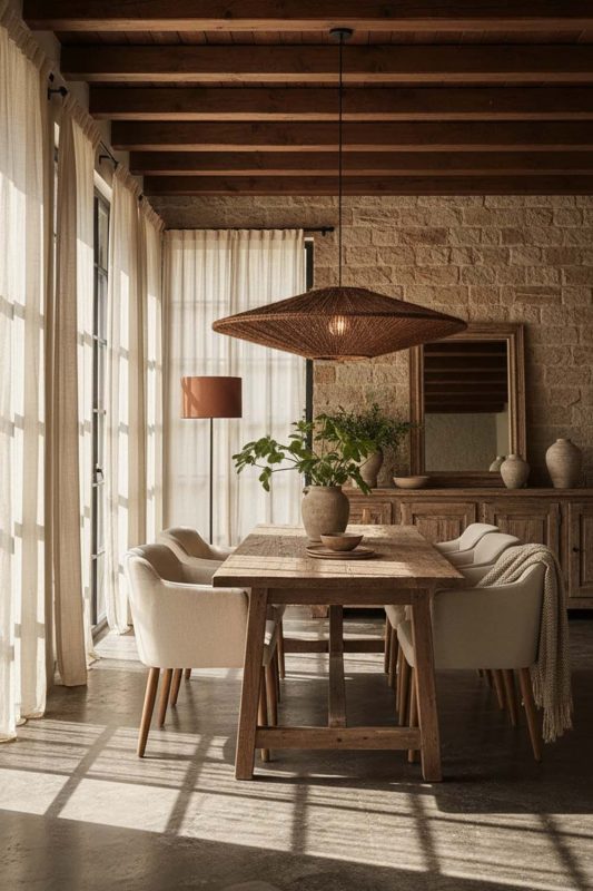 Organic Modern Ufo Jute Rope Pendant Light - Earthy & Minimal