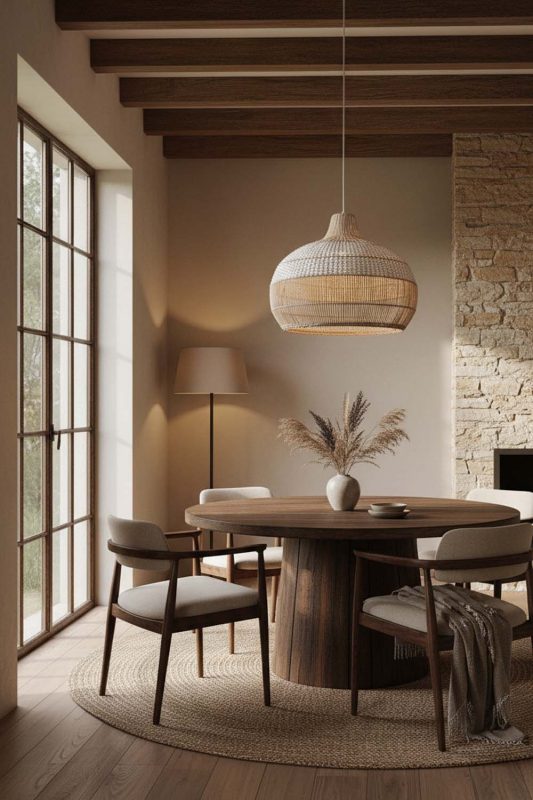 Organic Modern White Wicker Pendant Light - Elegant Simplicity
