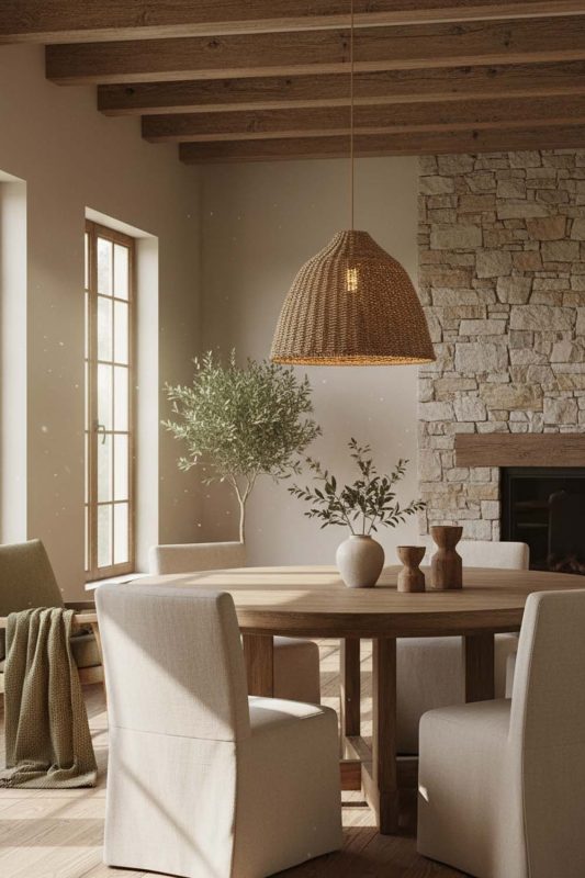 Organic Modern Wicker Bell Pendant Light - Elegant Simplicity